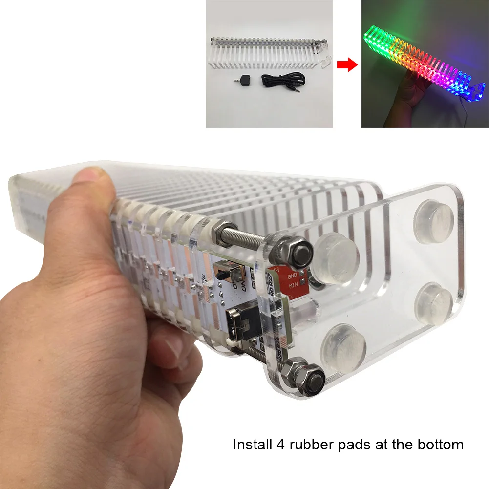 

Аудио светодиодный музыкальный звуковой контроль профессиональный уровень дисплей фантазия практичный кинотеатр набор «сделай сам» хрус...