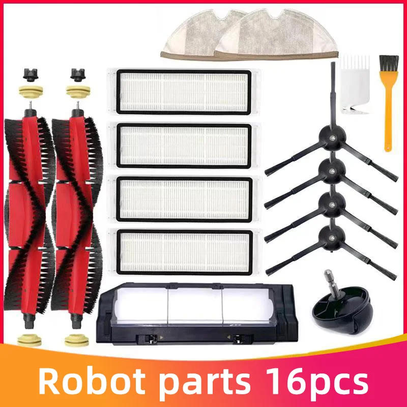 

Сменные детали для пылесоса Xiaomi Roborock S6 Pure S6 Maxv, моющаяся основная и боковые щетки, фильтр НЕРА, швабра
