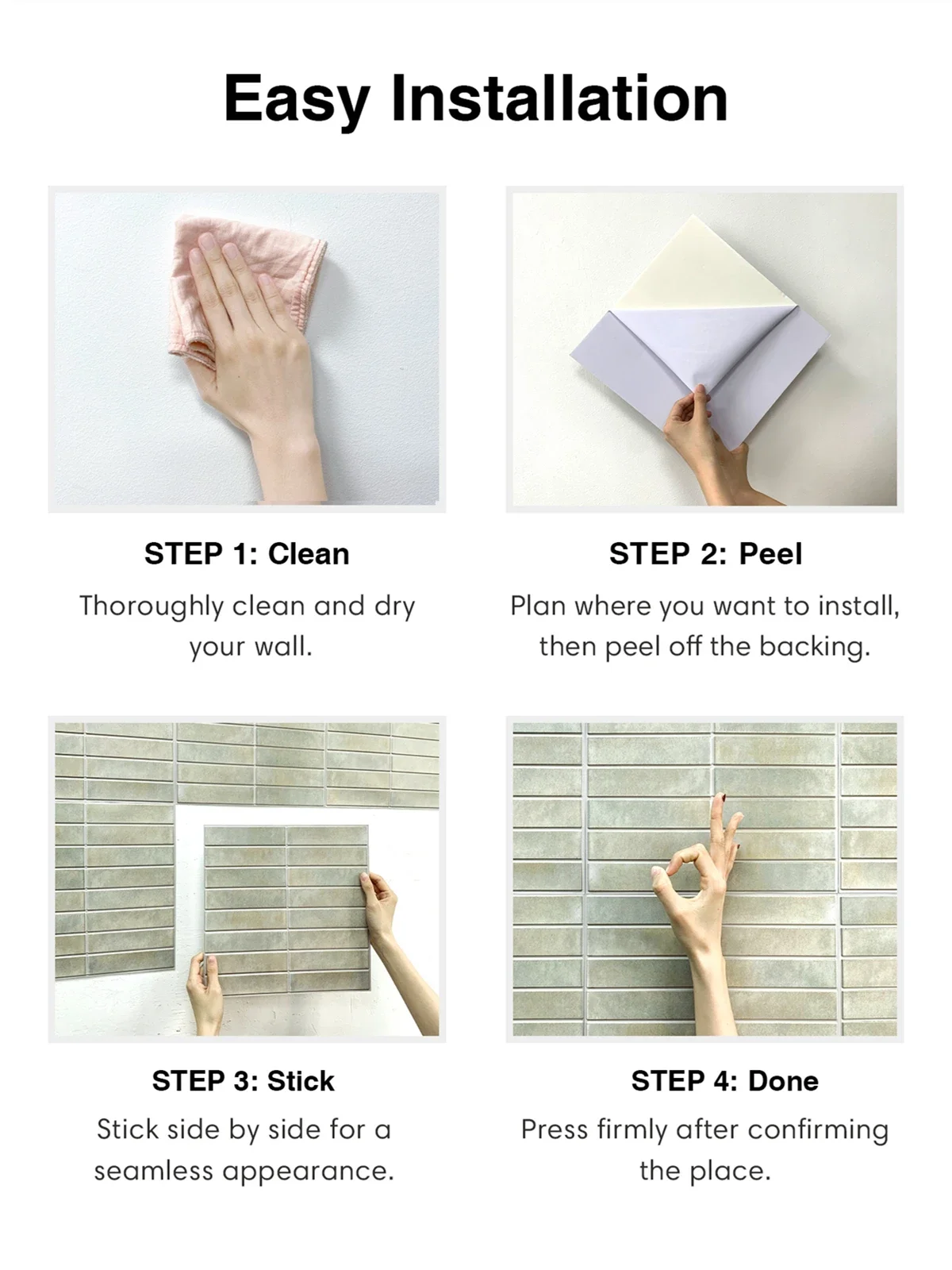 10 шт. самоклеящиеся настенные 3D-Наклейки для плитки