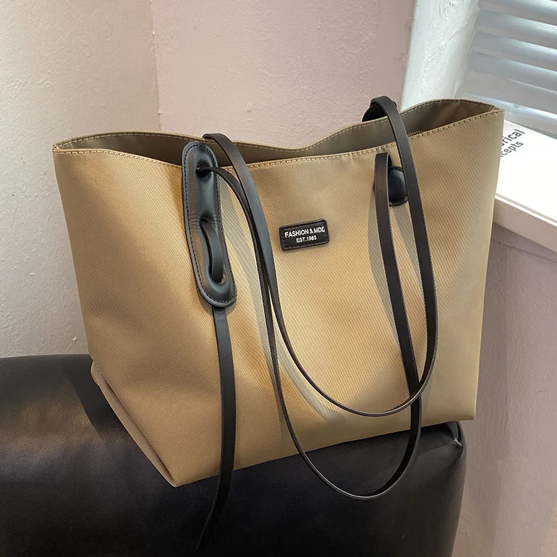 

celebrity large capacity bag women's 2022 new summer Oxford cloth one shoulder women's bag leisure versatile Tote