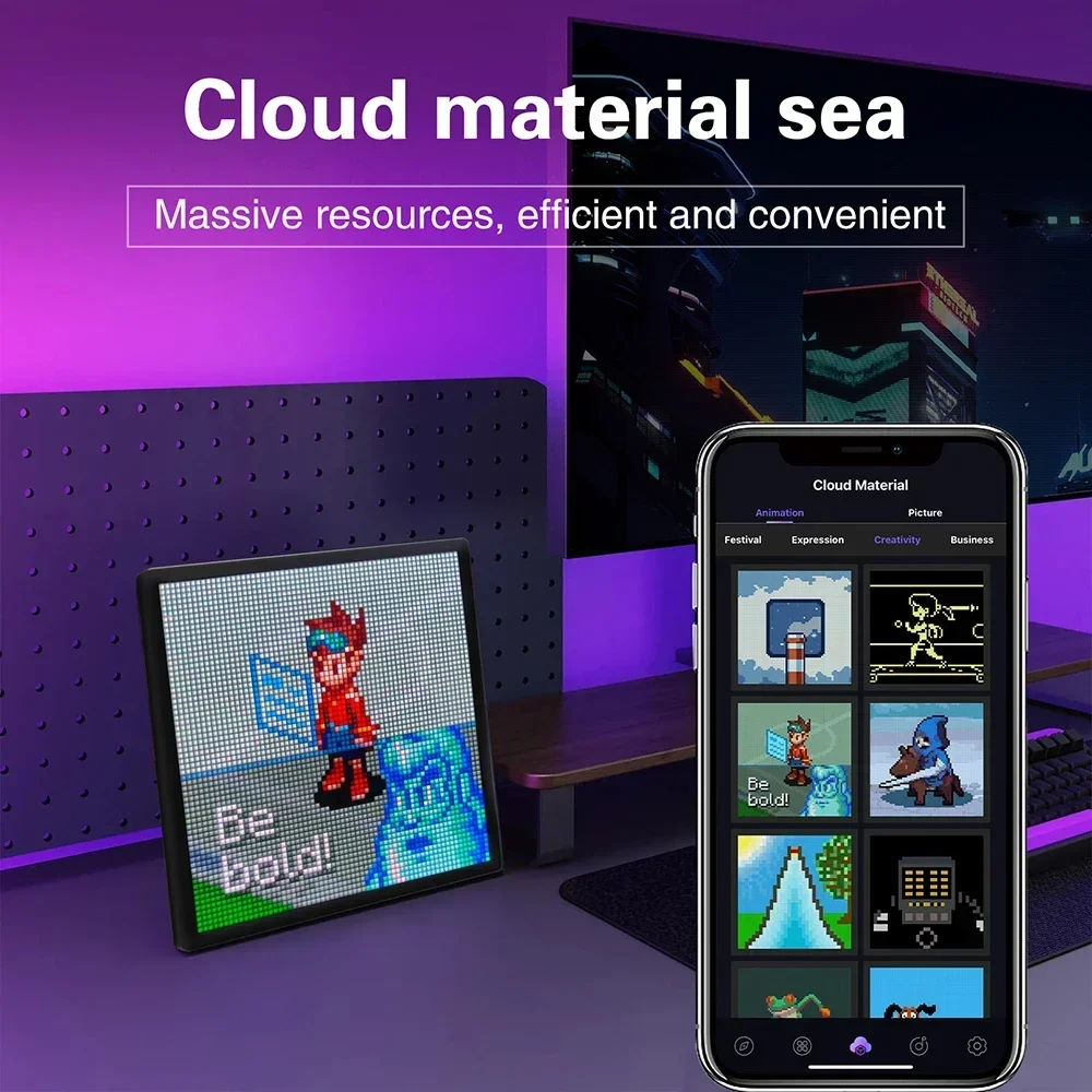 64x6 4-элементный пиксельный дисплей управление приложением программируемый