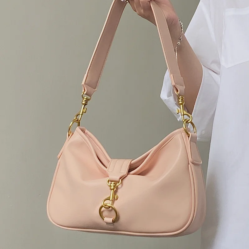 

Дизайнерские женские сумочки с замком, женская сумка на плечо из мягкой искусственной кожи, модная винтажная розовая Женская Сумка-тоут, сумка для телефона