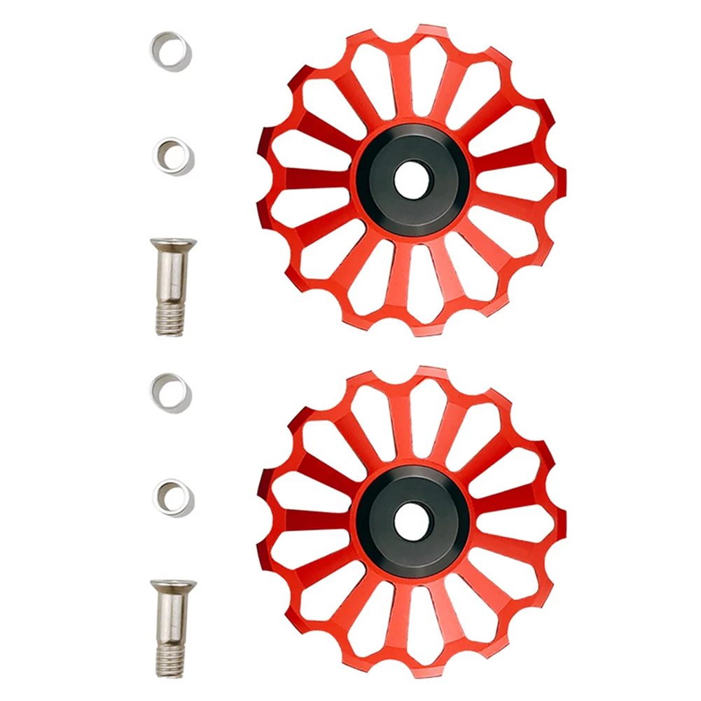 

Bike Wheel Bicycle Rear Derailleur Ceramic Bearing Guide Pulley 11T X2 5/4mm For Reducing Sleeve 11 Teeth Product Aluminum Alloy