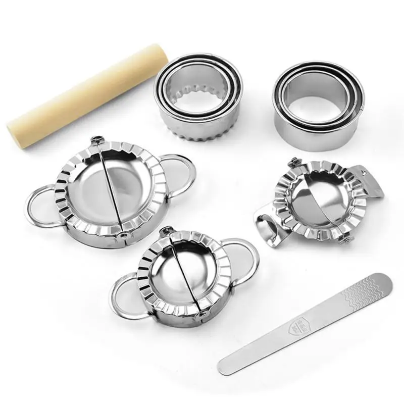 

Resistant Falling Dumpling Set High Hardness 304 Stainless Steel Dumpling Maker Dough Cutter Portable Diy Jiaozi Maker Wholesale