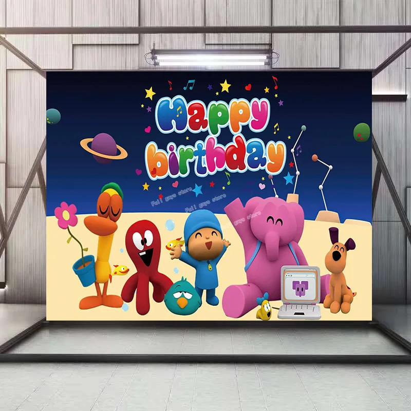 Pocoyo декорации из мультфильма аниме дурная печать фотография День Рождения Декор
