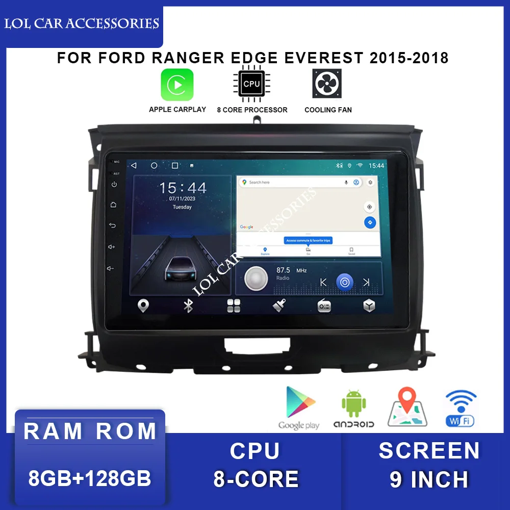 

Мультимедийная магнитола QLED, мультимедийная система на Android 12, с 9 "экраном, GPS, MP5, для FORD Ranger Edge, Everest 2015, типоразмер 2 Din