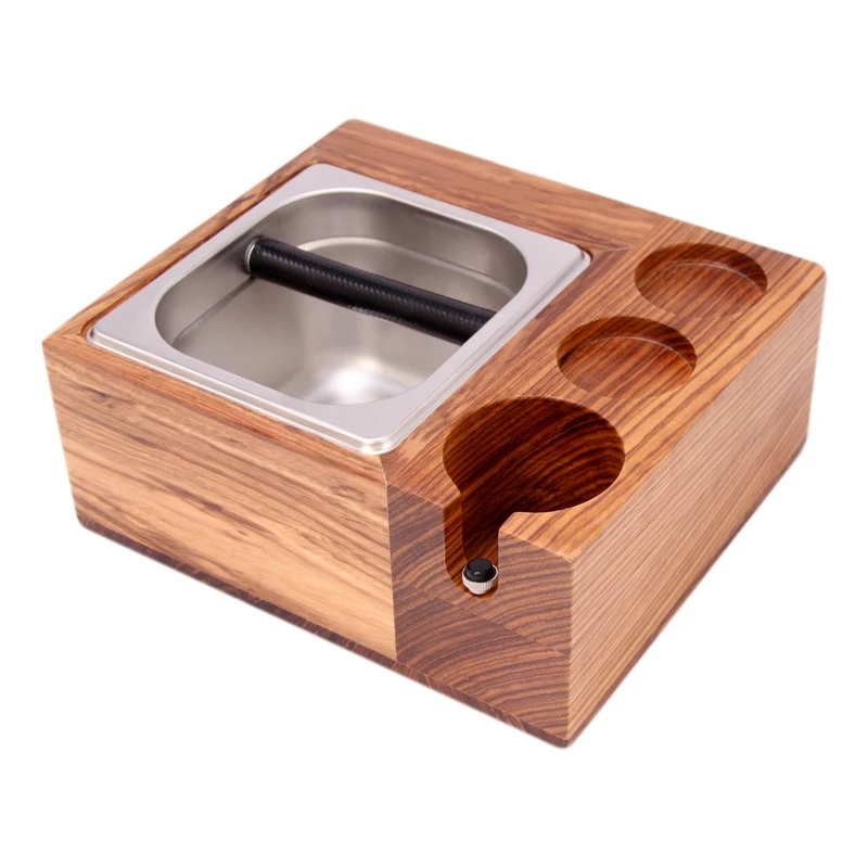 

51/58 мм держатель для темпера для кофейного фильтра, держатель для распределительного коврика для эспрессо из зебры под дерево, коричневая п...