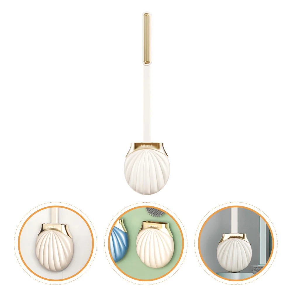 

Brush Toilet Silicone Bowl Holder Bathroom Cleaner Scrubber Set Cleaningwc Rubber Soft Wand Rimplunger Modern Washroom Bathtub