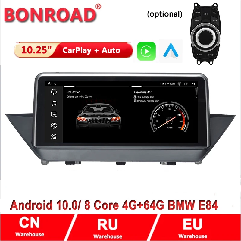 

Автомобильная магнитола Bonroad iDrive, мультимедийный плеер на Android, с экраном 10,25 дюйма, GPS, 64 ГБ ОЗУ, для BMW X1, E84, CIC 2009-2017