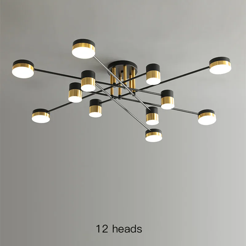 Modern Nordic LED Ceiling Chandelier For Living Room Bedroom Dining Room Kitchen Pendant Lamp Black Gold Design Hanging Light