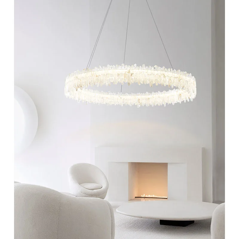 

Modern Light Luxury High-End Atmospheric Simple Natural Crystal Chandelier