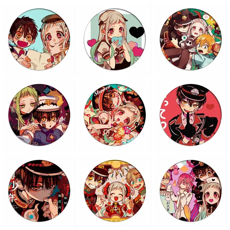 

Унитаз Hanako-kun Значки для косплея Jibaku Shounen сумки брошь коллекция знаков Nene Yashiro нагрудник для рюкзаков одежды