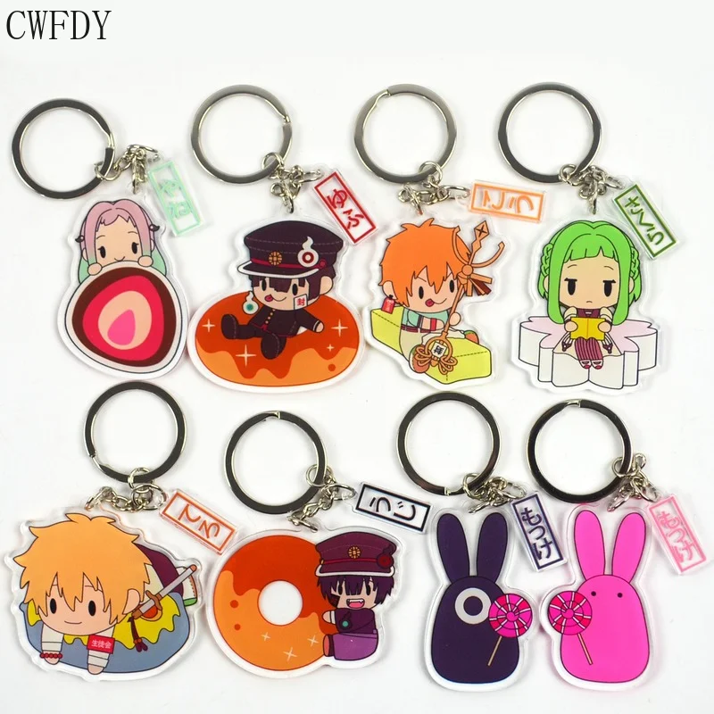 

8pcs/lot Anime Toilet-bound Hanako-Kun Acrylic Keychain Toilet Bound Jibaku Shounen Hanako Kun Pendant Keyring Wommen Men Gifts