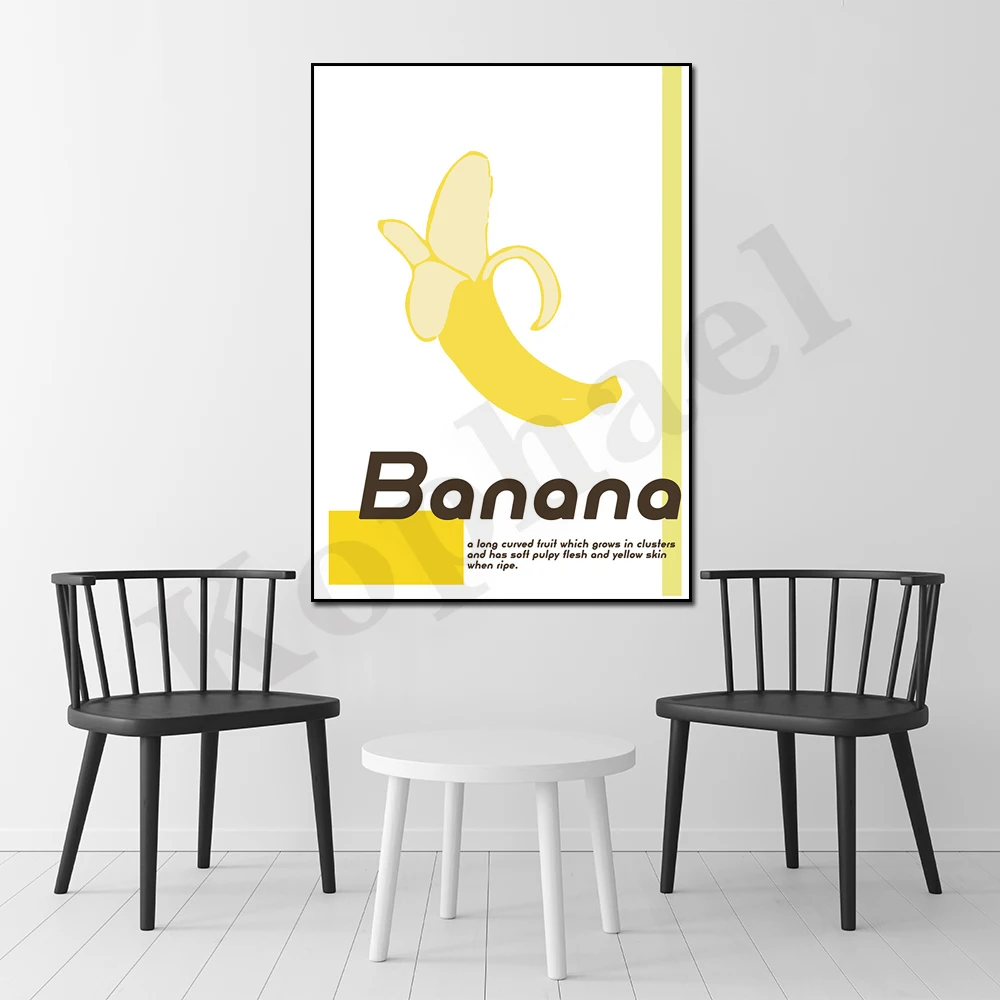 

Abstract Fruit Banana Kitchen Wall Art Poster