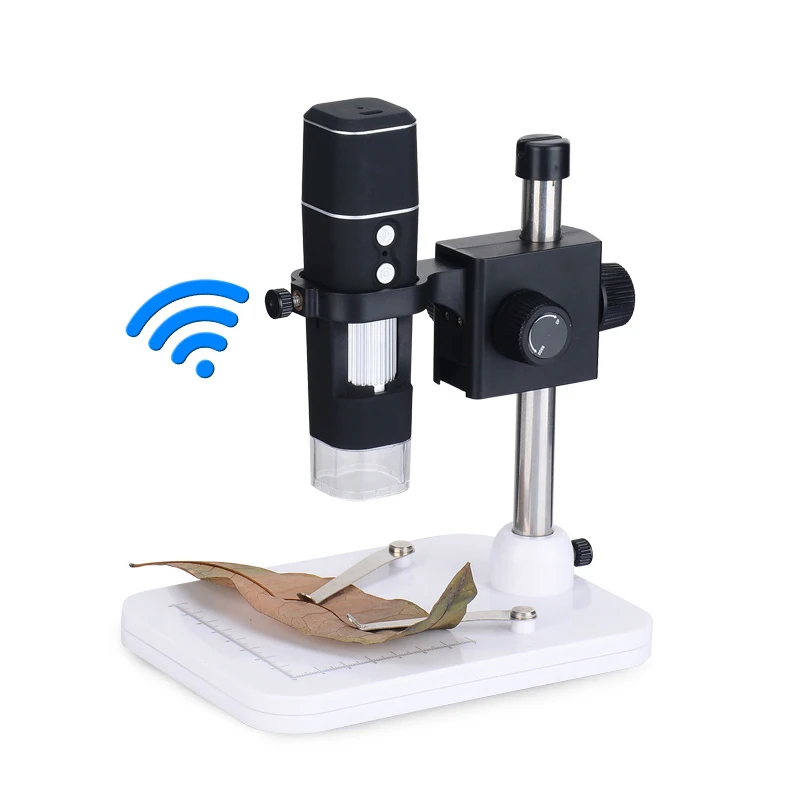 TOPOPTICAL Professional Digital Microscope WiFi 1000X Magnifier Mobile Phone Handheld Student Teaching Tool Square Portable