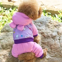 warm dogs apparel romper winter dog clothes jumpsuit pants puppy small dog costume poodle yorkshire pomeranian clothing coat