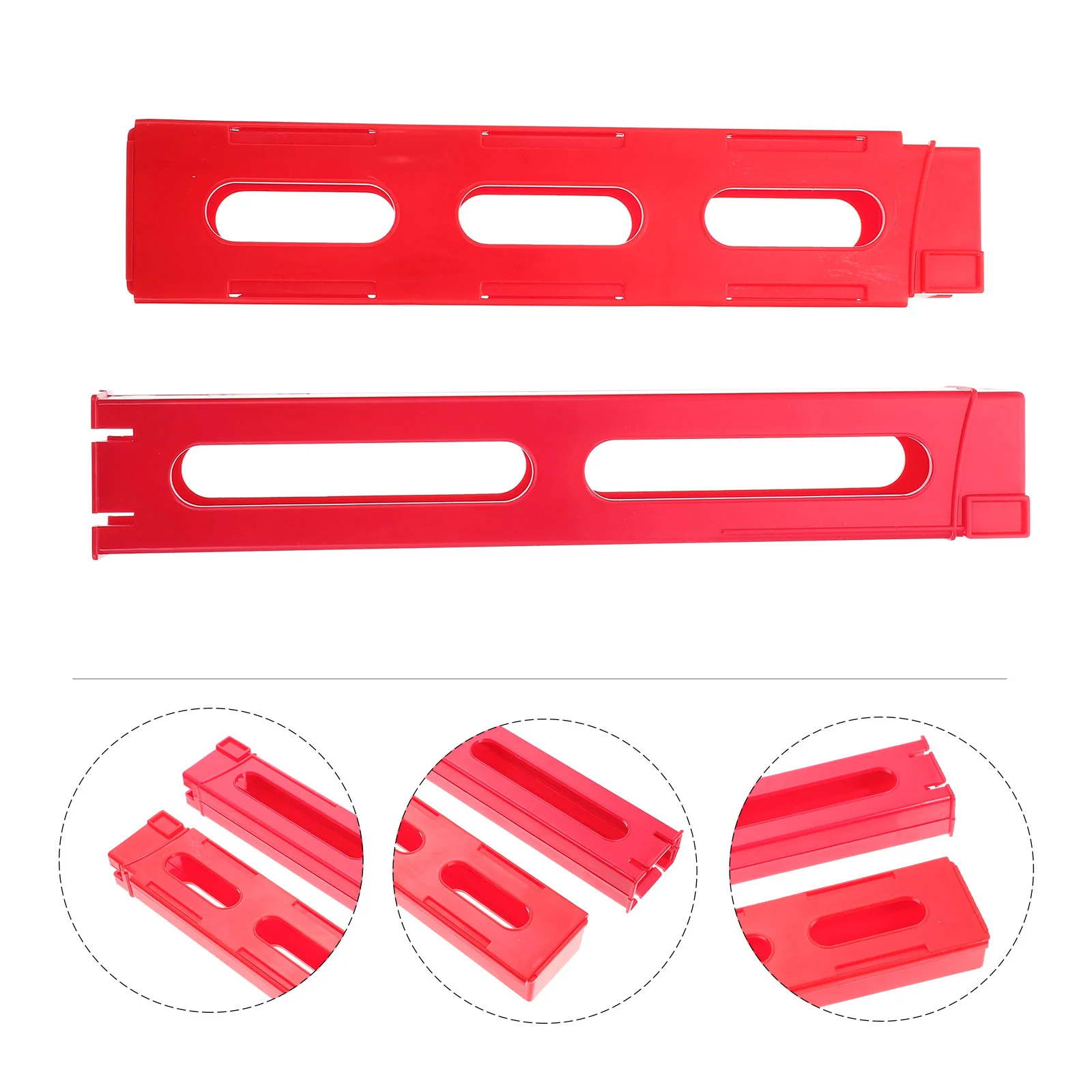 

2 Pcs Tray Rack Small Train Accessories Toddler Puzzle Toys Domino Stacking Plastic Block Pull Clip Wooden blocks