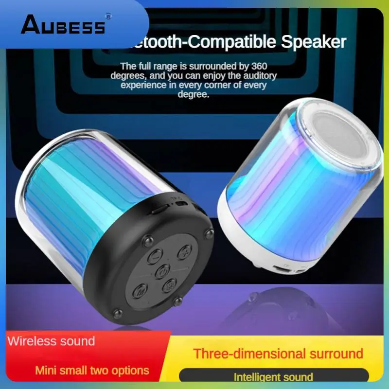 

Portable Color Led Desk Lamp Shocking Bass Effect Simple Design Colorful Night Light Wireless Speaker Car Mini Stereo