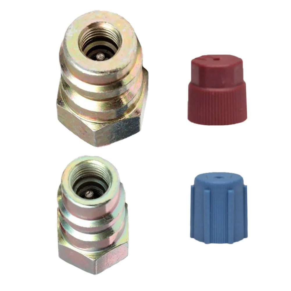 

A/C Charging Port Adapter Retrofit R12 To R134a Conversion Fitting Set High Side Quick Coupler Car Accessories
