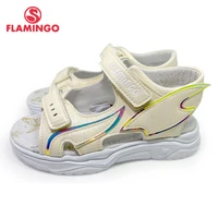 flamingo 2022 summer children shoes fashion kids sandals for girls 27 32 fly webbing peep toe beach kids girl shoe