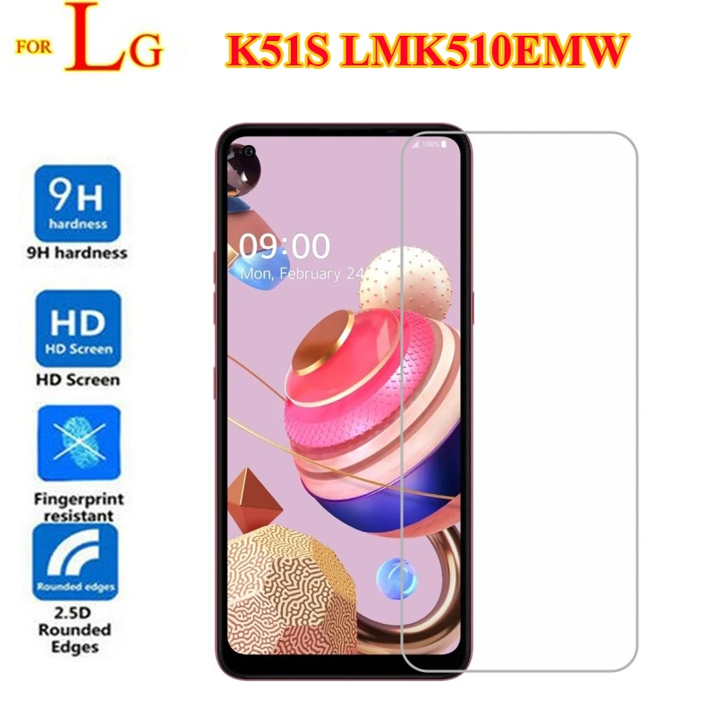 Закаленное стекло для LG K51S, защитное стекло для экрана LG K51S LMK510EMW LMK510HM LMK510BMW LMK510ZM LMK510ZMW Pelicula de vidro