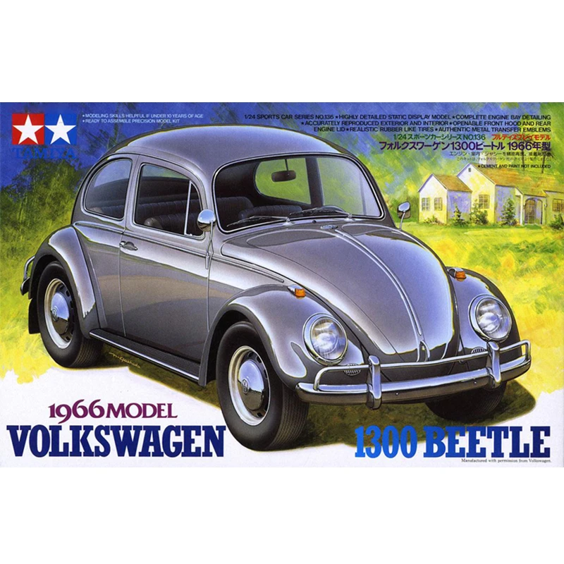 

Tamiya 24136 1/24 1300 Beetle 1966 масштаб сборки модели автомобиля строительные комплекты