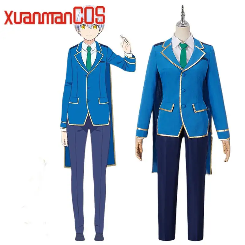 

Anime Kinsou No Vermeil Alto Goldfilled Cosplay Costume Halloween Outfits Men Blue Uniform Suit