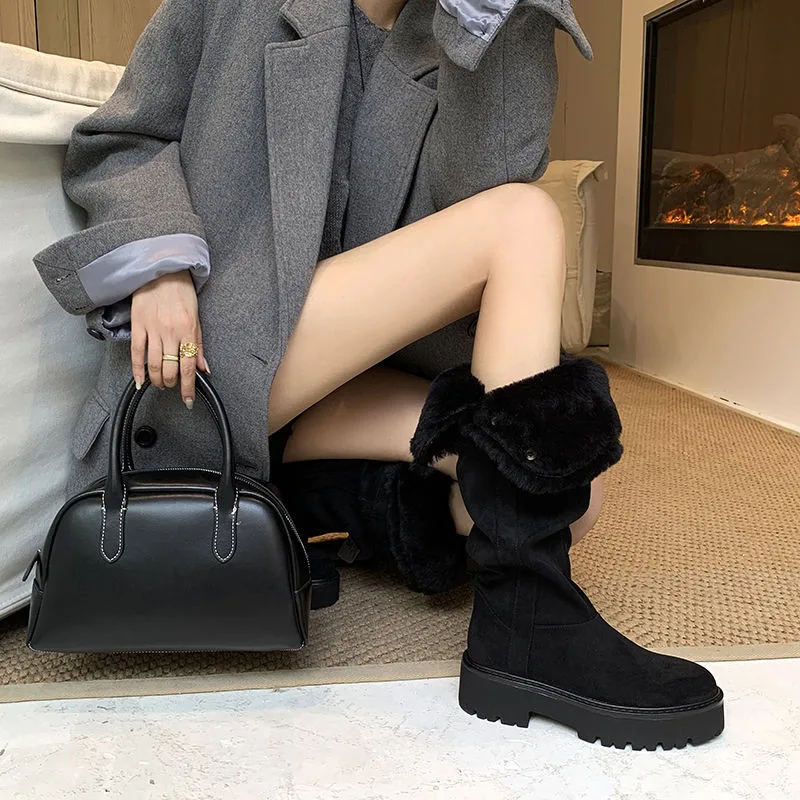 MKKHOU модные сапоги выше колена женские новые высококачественные из натуральной