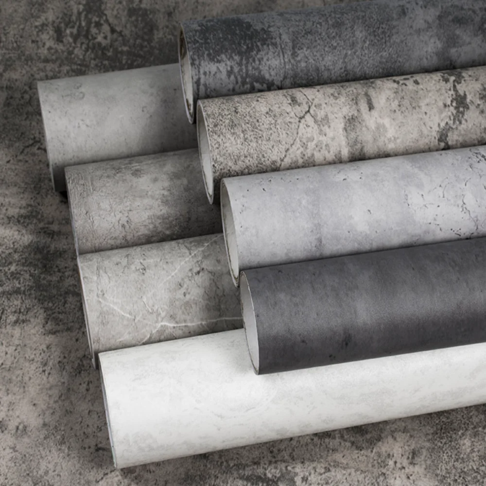 

Cement Pattern Wallpaper Retro Nostalgic Solid Color Sticker Self-adhesive Waterproof Gray DIY Wallpaper Bedroom Home Decoration