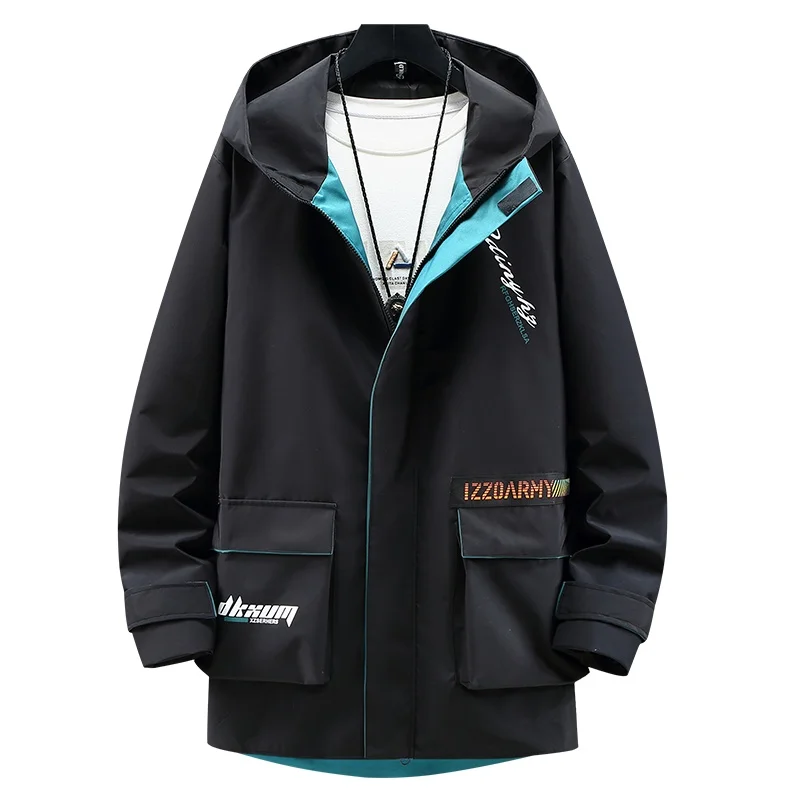 Мужская демисезонная Свободная куртка с капюшоном размеры до 10XL - купить по