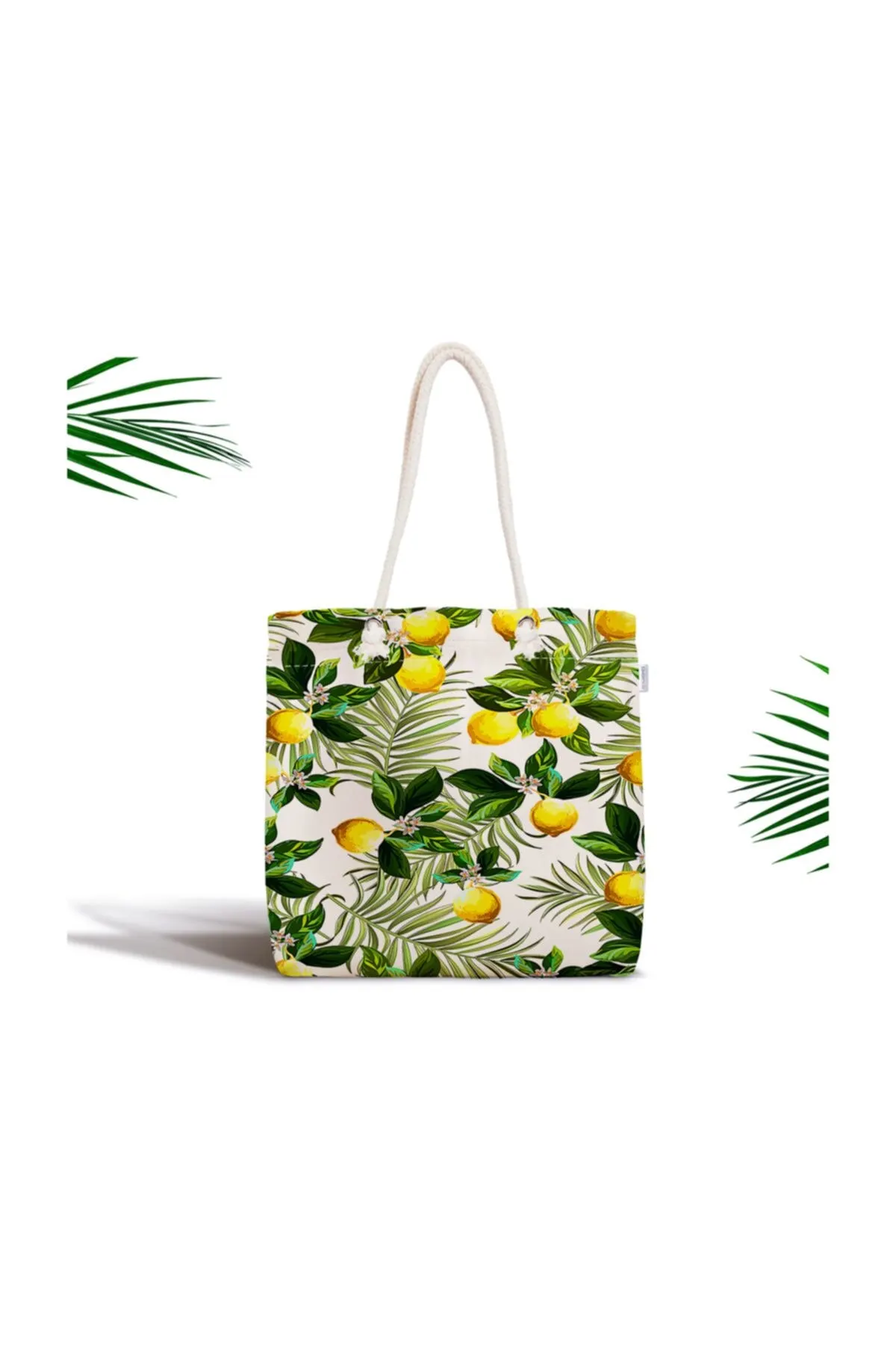 

Женская пляжная сумка с принтом лимона, тканевый тоут на молнии с цифровым принтом, модная летняя большая сумка-шоппер на плечо