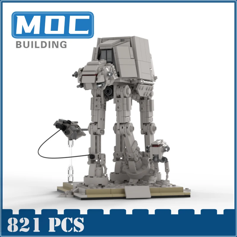 Mini Stormtrooper Moc Building Blocks AT-AT Attack Walker Scout Transport AT-ST Speeder Bike Viper Probe Toys Space Wars Brick