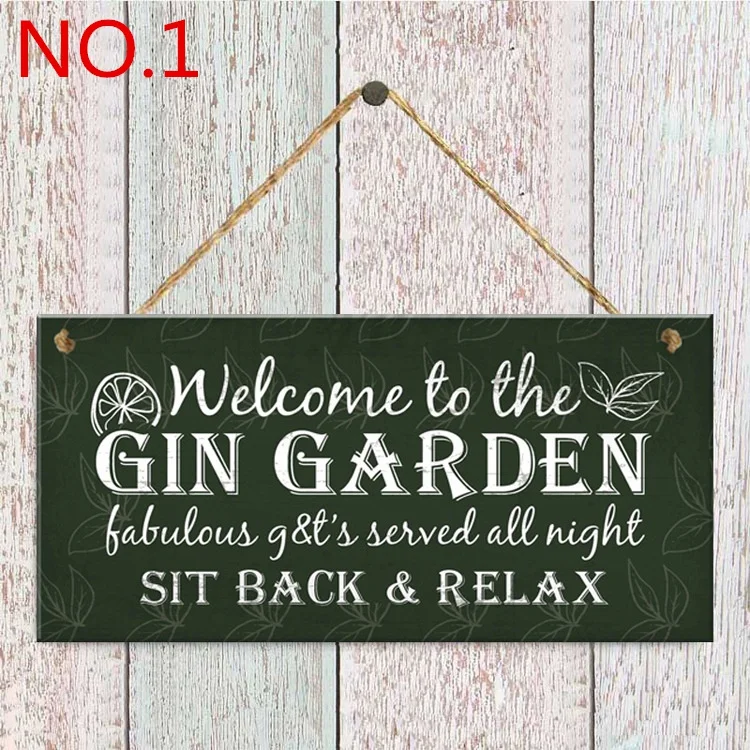

16 Kinds of Garden Signs Wooden Hanging Plaques Gift Home Patio Shed Decoration