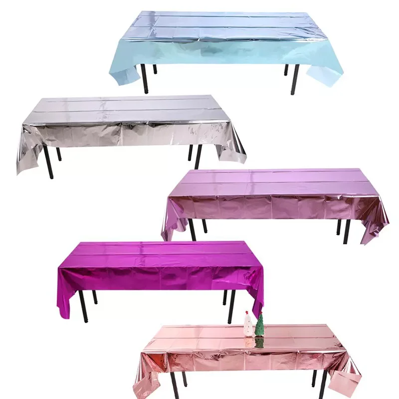 

Disposable Party Glitter Table Cloth Birthday Rectangular Tablecloth Wedding Birthday Table Cloth Rectangular PVC Waterproof