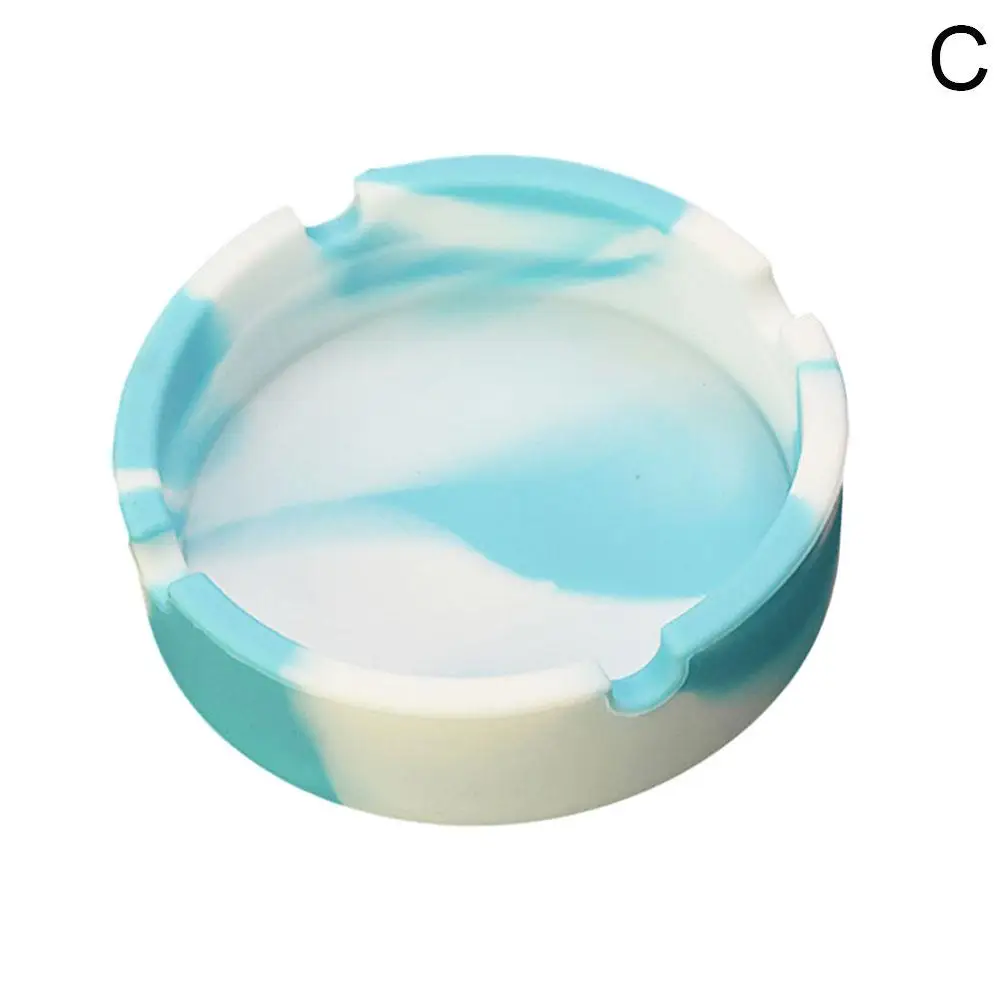 Люминесцентная/красочная силиконовая гелевая пепельница разноцветная для дыма