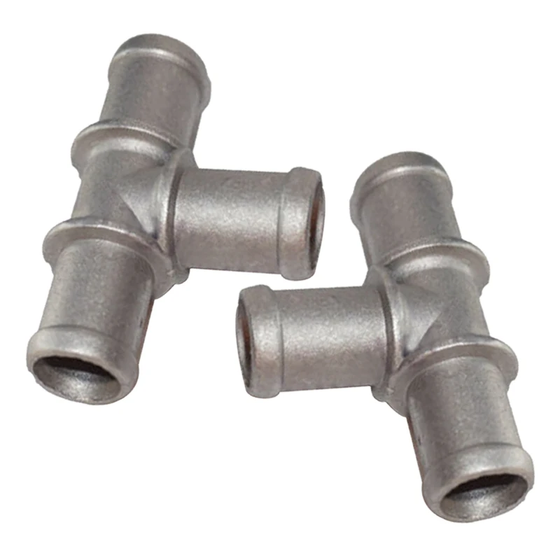 

2 шт. 3/4 "x 3/4" x 3/4" серебряный тройник из алюминиевого сплава, разъемы для шлангов нагревателя охлаждающей жидкости, фитинги, адаптеры, пригодные для автомобиля