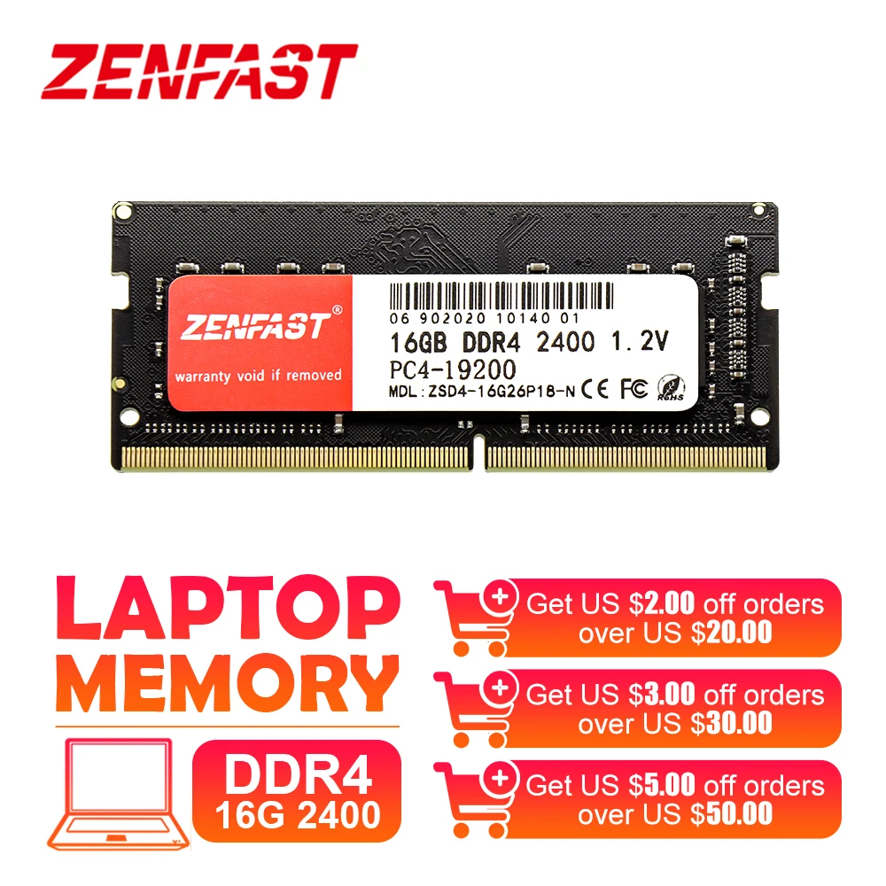 Оперативная память ZENFAST DDR3 DDR4 8 ГБ 4 для ноутбука 1333 1600 2133 2400 2666 МГц Sodimm оперативная