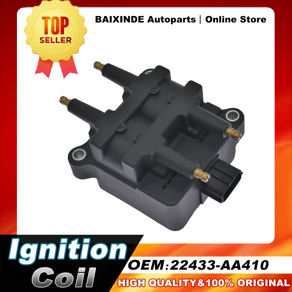 Оригинальная Катушка зажигания для Subaru Impreza Forester Legacy Outback 2.0L 2.5L, 1 шт., OEM 22433-AA410 22433AA410, оригинальные автомобильные аксессуары