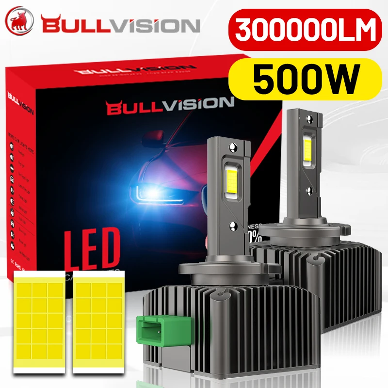

Светодиодная лампа Bullvision D1S для фар D3S, Canbus, CSP, D4S, D5S, D2S, D8S, светодиод 500 лм, Вт, супер яркая автомобильная лампа D1R, D4R, D2R, D3R, DSeries