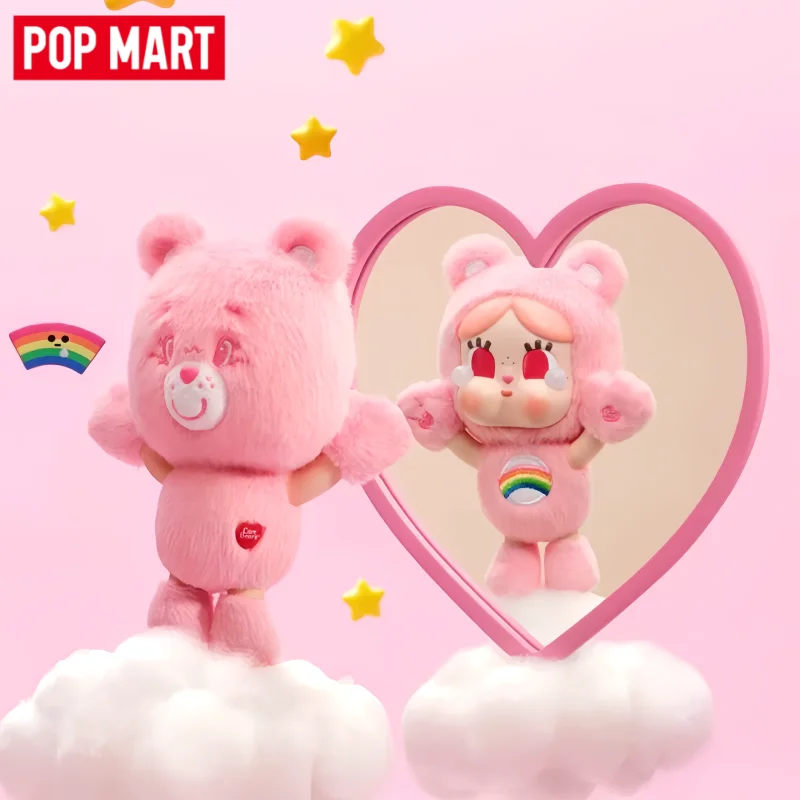 Фото Новинка 2026 года: Оригинальная серия POPMART Crybaby Care Bears в формате сюрприз-бокса. Милый виниловый плюшевый брелок-подвеска для сумки. Подарок на день рождения, игрушка. №1