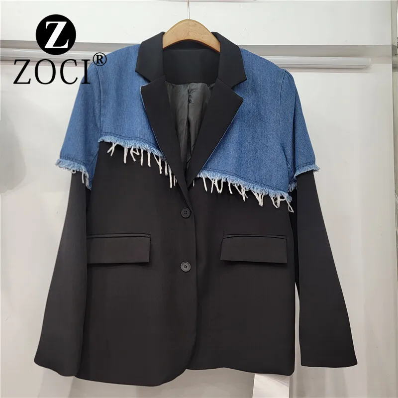 [ZOCI] уменьшающий возраст джинсовый цвет женский Осень 2022 новый жареный уличный