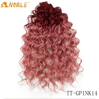 synthetic hair wave 20 inch braided hair twist crochet hair ombre gradient blonde pink deep wave braided hair extension cosplay