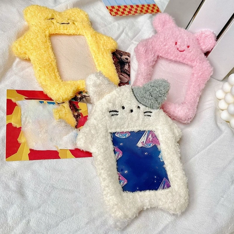 Мультяшный медведь с рукавом для карты Плюшевый кролик Держатель карт