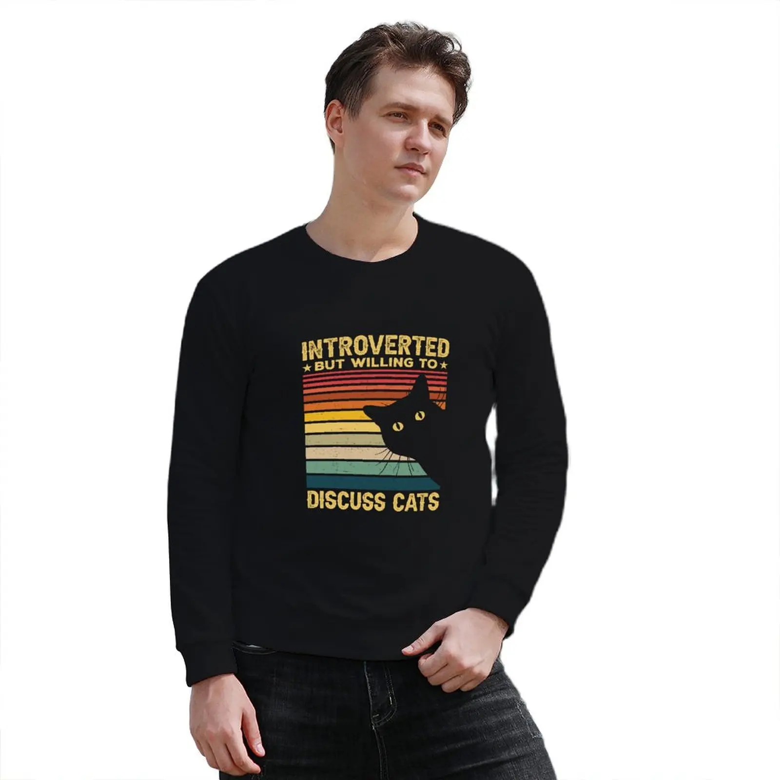 Интровертированная но будет обсудить рубашку с котами рубашка для любителей