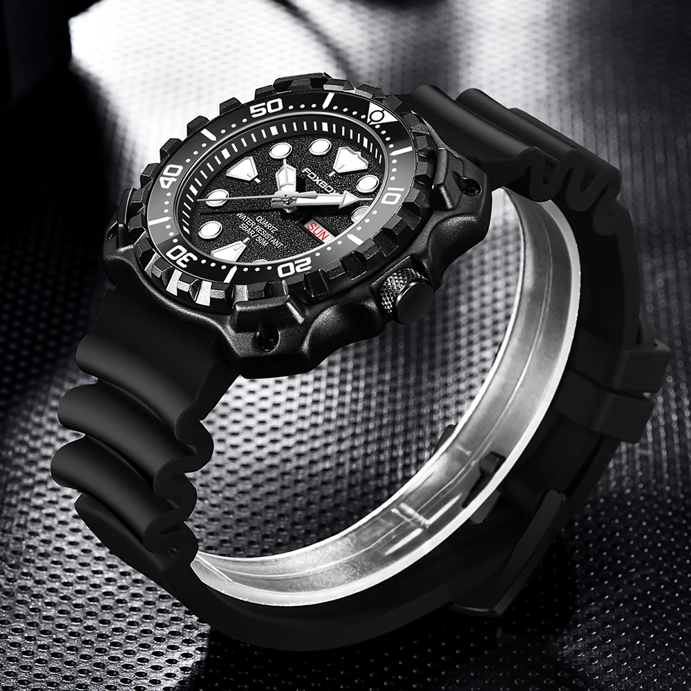 New Fashion Watch For Men Silicone belt Chronograph Sport Wristwatch 50M Waterproof  Luminous Dive Male Clocks Relogio Masculino