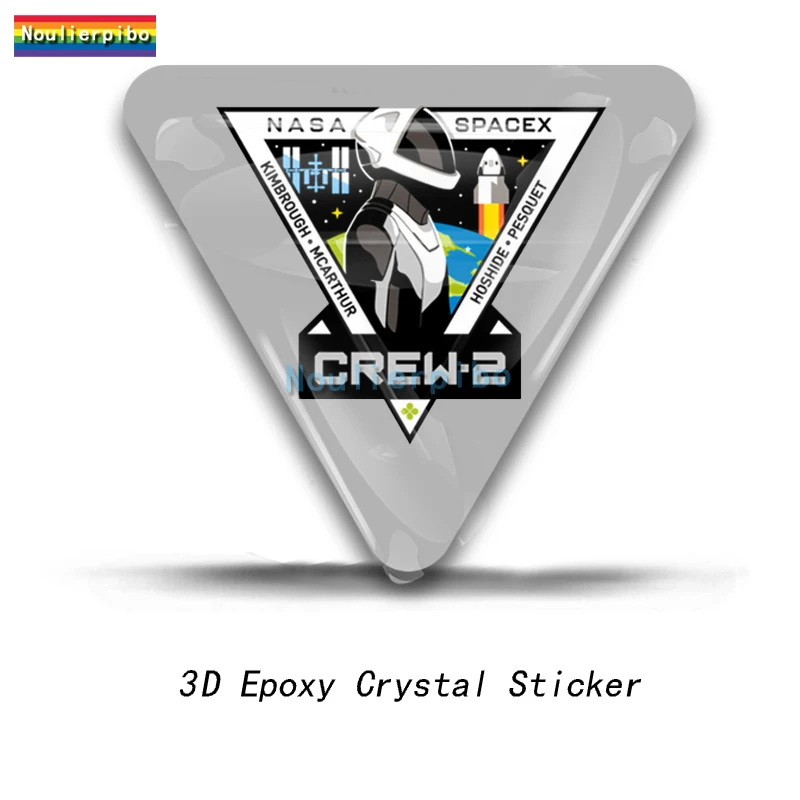 

3D кристаллический гелевый купол SpaceX, автомобильная наклейка, космическое агентство, автомобильный бампер, окно, мотоциклетный шлем, чехол на тележке для ноутбука, виниловая наклейка для фортепиано