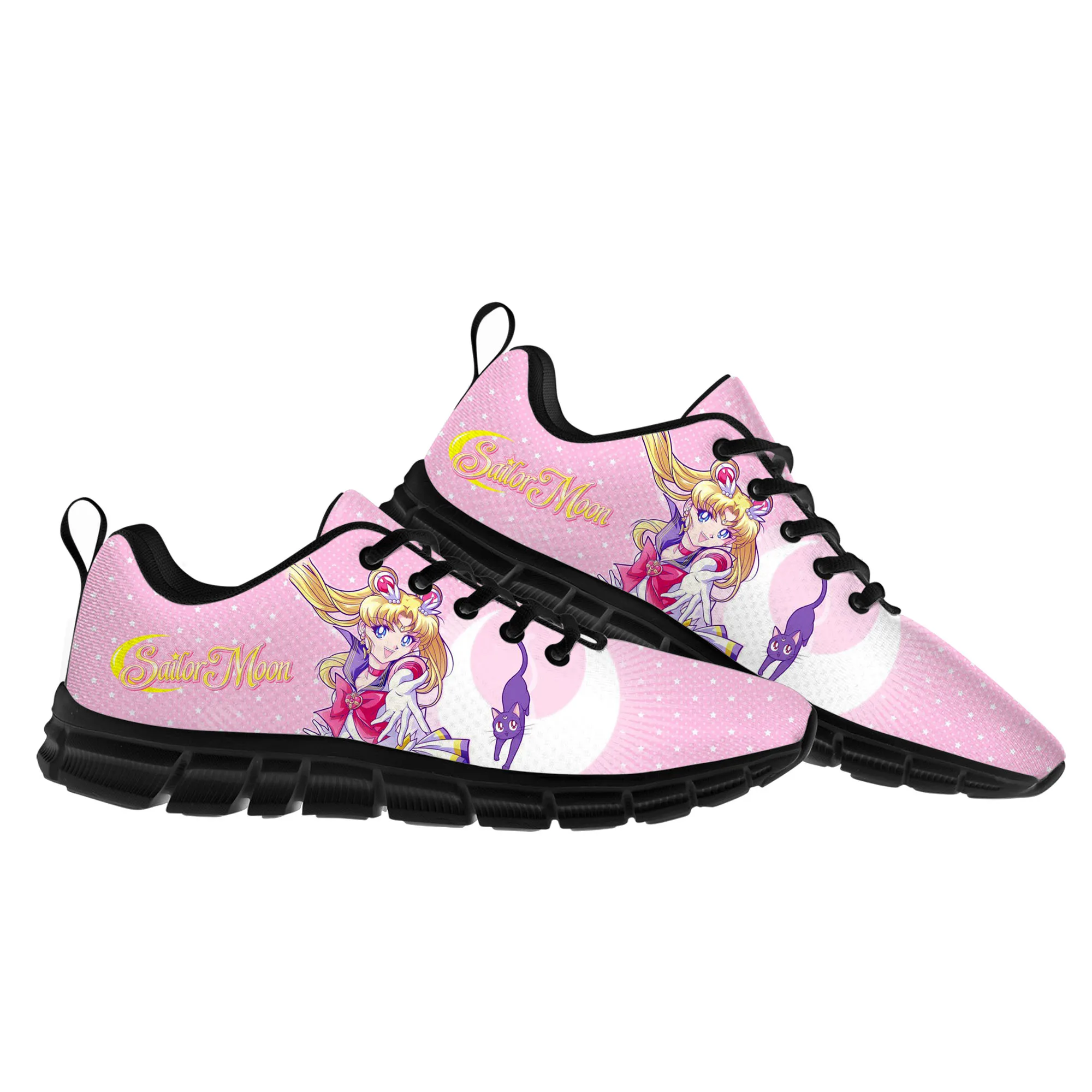 

Hot Anime Moon Manga Cartoon Sailor Sports Shoes Mens Womens Teenager Kids Children Sneakers Casual Custom Quality Couple Shoes