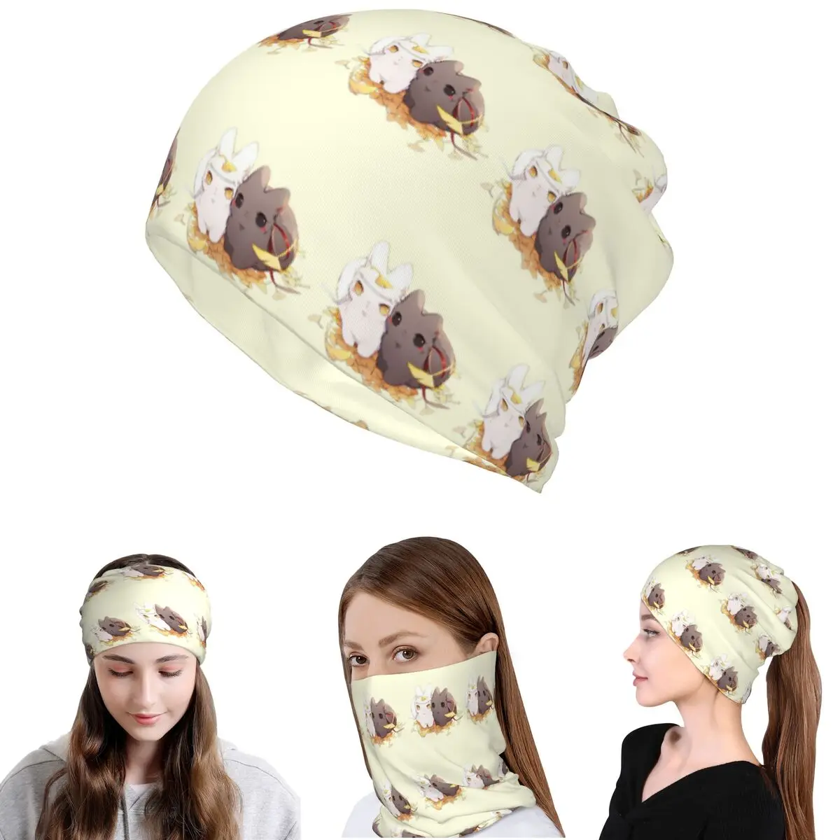 Фото Ветрозащитная многофункциональная повязка-бандана Untamed Mdgz Wangxian Bunnies Mo Dao Zu Shi: шарф, маска для лица, шапка-бини для мужчин и женщин №1