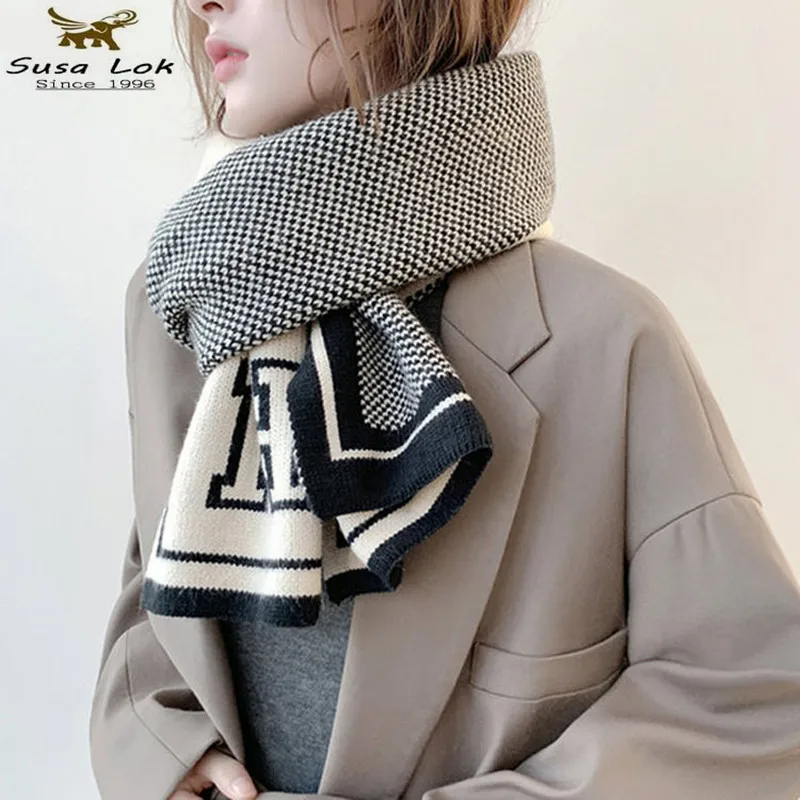 

Women Scarf Luxury Cashmere Shawl Letters Spring Autumn Winter Female Leisure Brim Multi-functional Outdoor шарф женский осень C