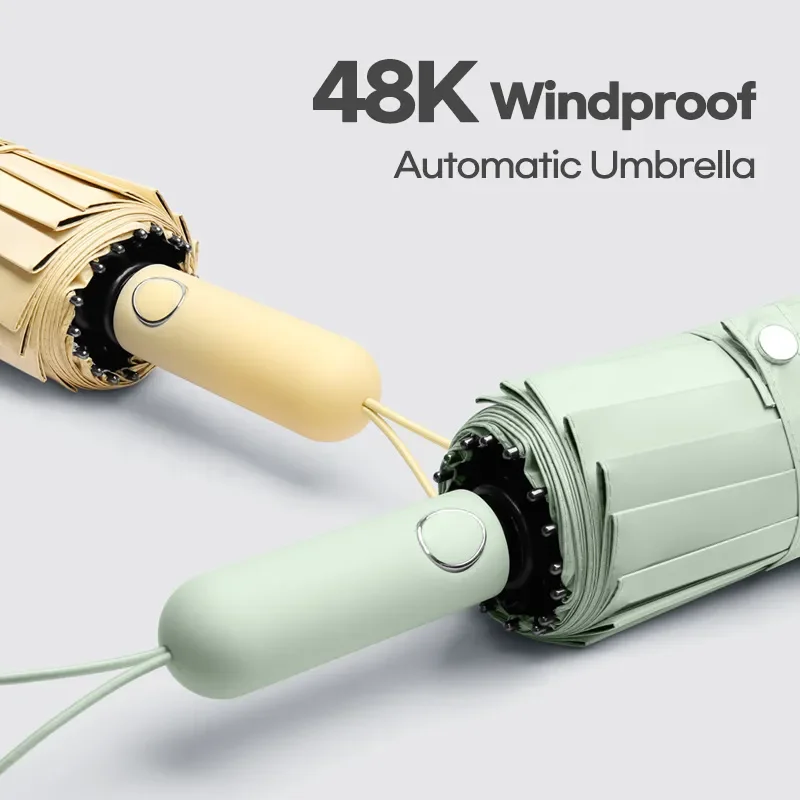 

Umbrella Women Big Bones 48 Windproof Size Umbrella Golf for Sunshade Foldable 16 Automatic Strong Parasol Ribs